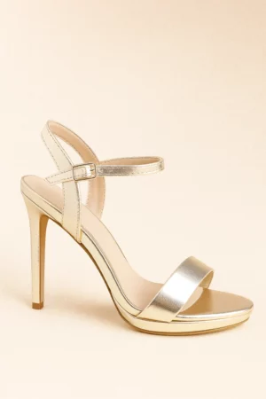 Sandale à talon fin avec bride cheville