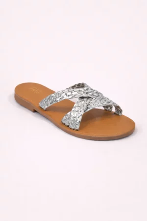 Claquette à brides tressées