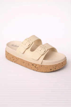 Sandale à doubles brides à plateforme