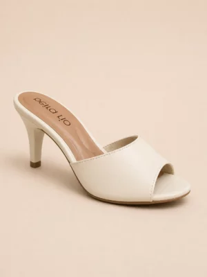 Mule femme à talon aiguille minimaliste