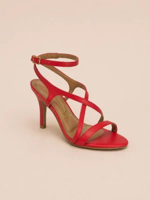 Sandale femme à talon aiguille et brides fines