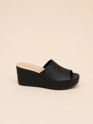 Sandale femme compensée minimaliste à plateforme