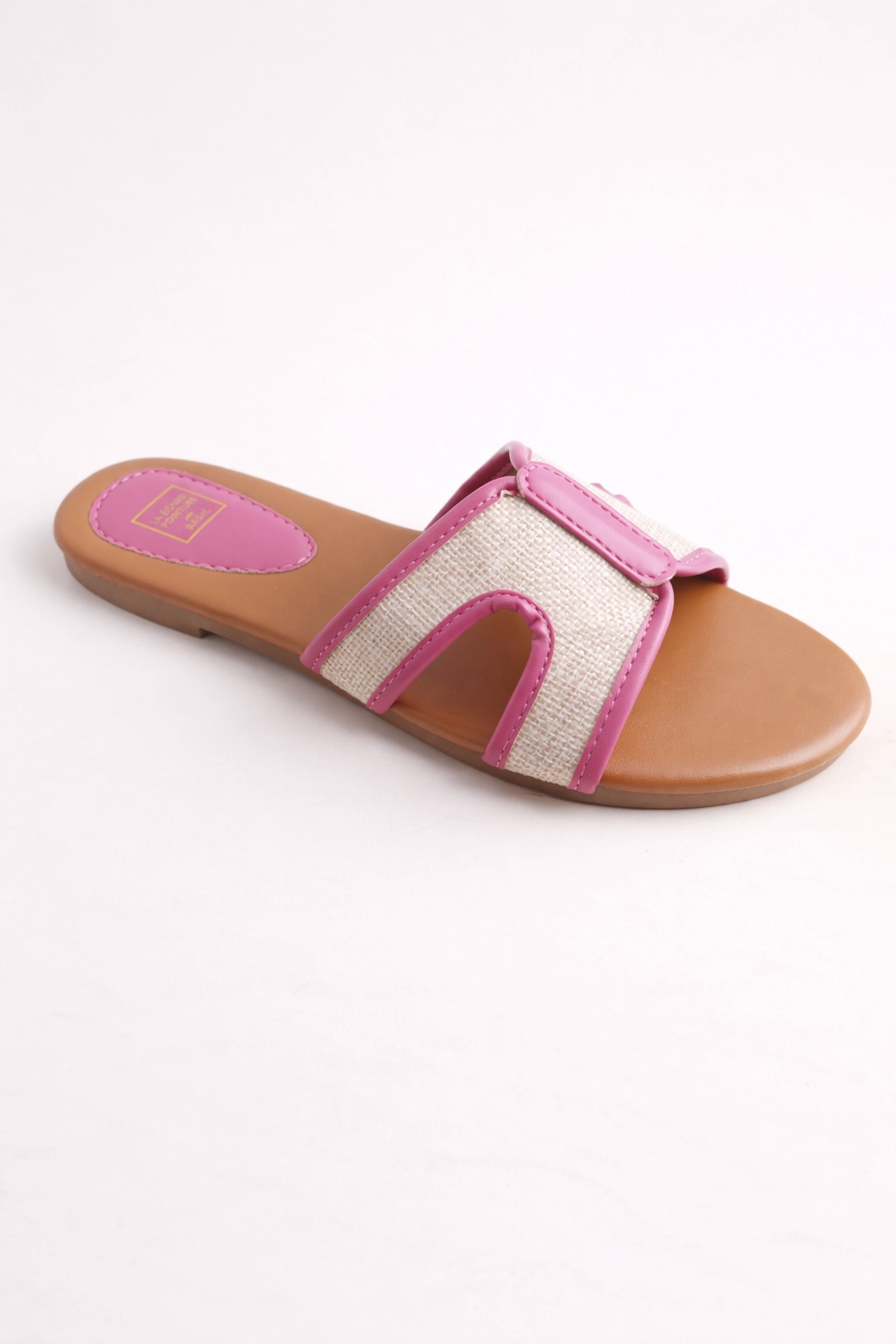 Sandale femme plate à enfiler