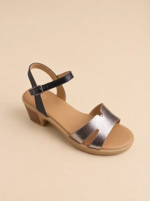 Sandale femme à petit talon et bride ajustable