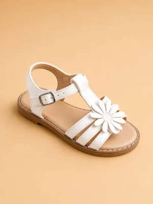 99223Bw Sandale fille fleur fantaisie
