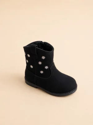 Bottines fille à motifs fleuris – Chaussures enfant La Réunion