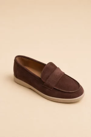 Mocassin enfant effet suédine