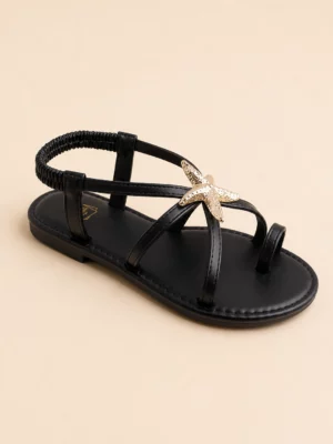 88908n Sandale femme plate entre-doigt avec étoile de mer