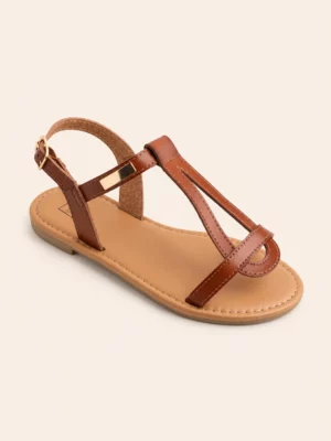 Sandales plates femme à brides croisées